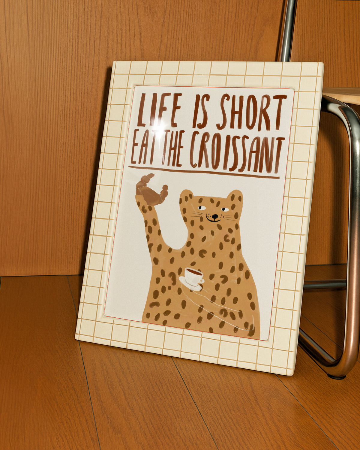 Eat The Croissant Wall Print