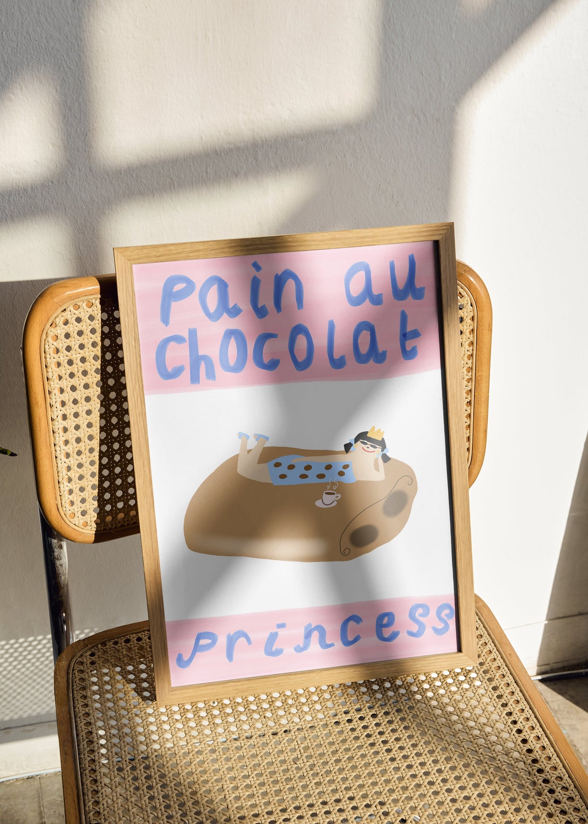 Pain Au Chocolat Princess Wall Print