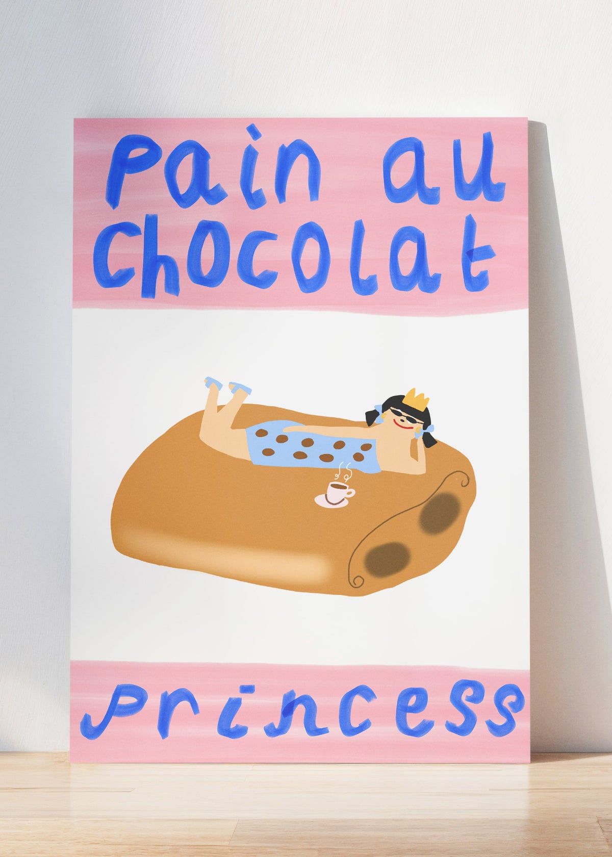 Pain Au Chocolat Princess Wall Print