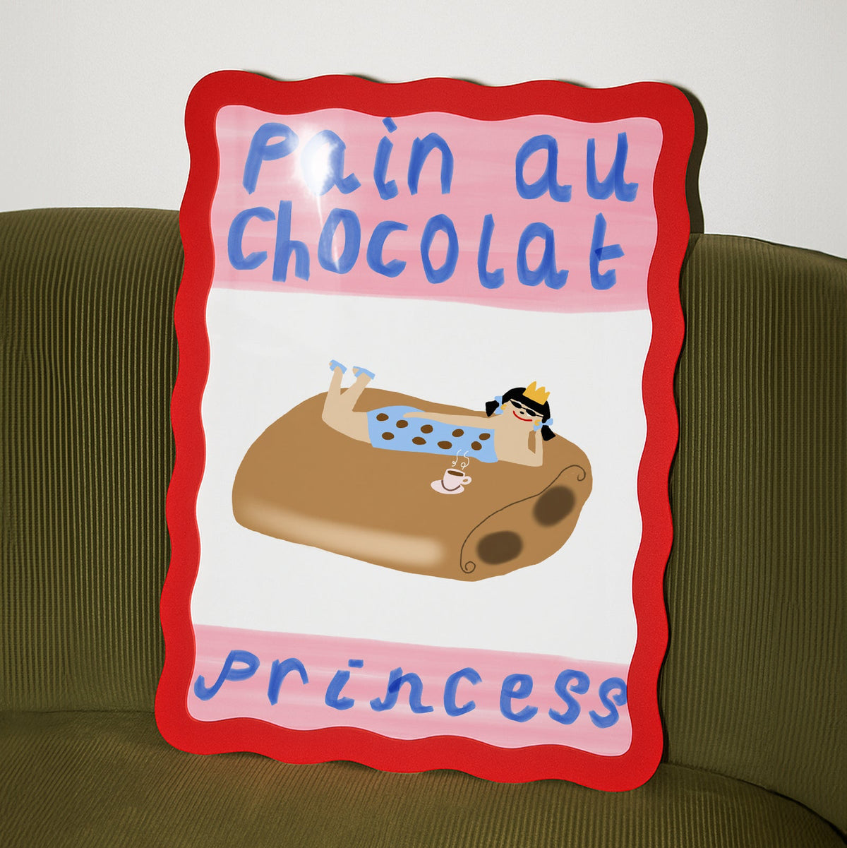 Pain Au Chocolat Princess Wall Print