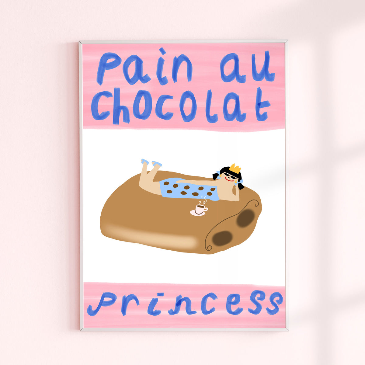 Pain Au Chocolat Princess Wall Print