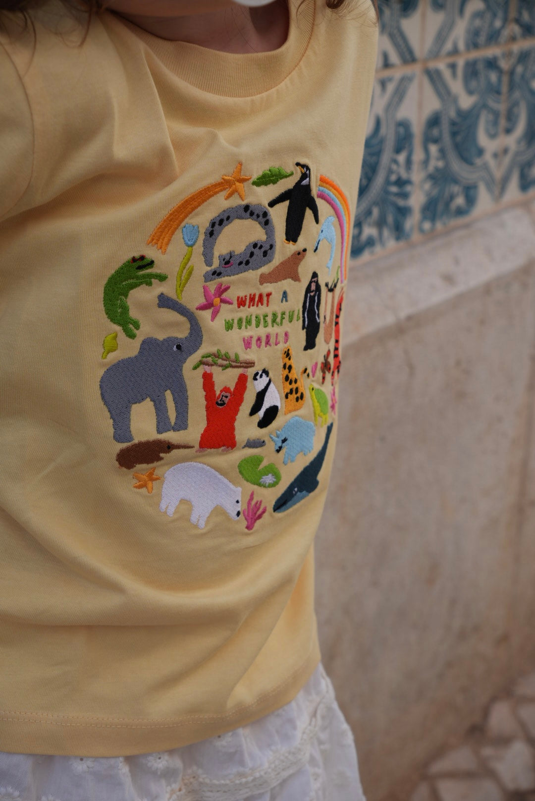 KIDS - Limpet X WWF Wonderful World Embroidered Animals T-Shirt
