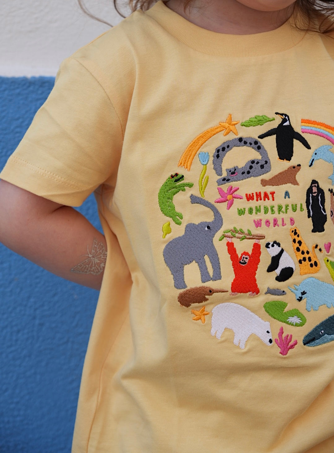 KIDS - Limpet X WWF Wonderful World Embroidered Animals T-Shirt