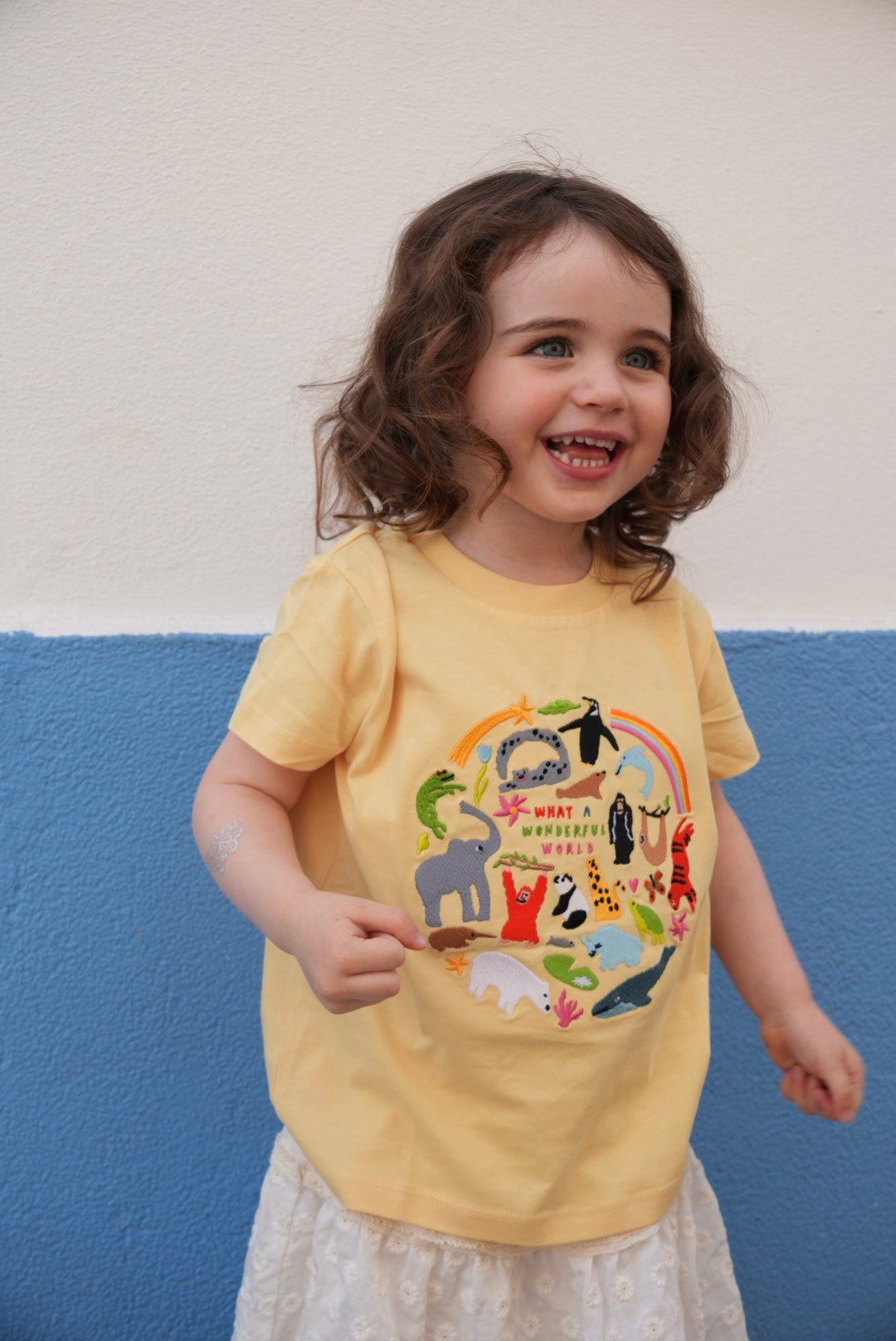 KIDS - Limpet X WWF Wonderful World Embroidered Animals T-Shirt