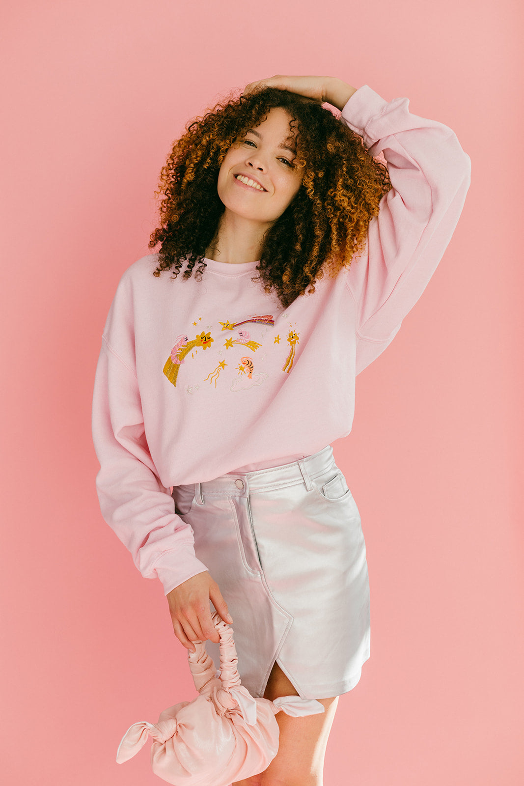 Prawn Stars Glittery Embroidered Sweatshirt