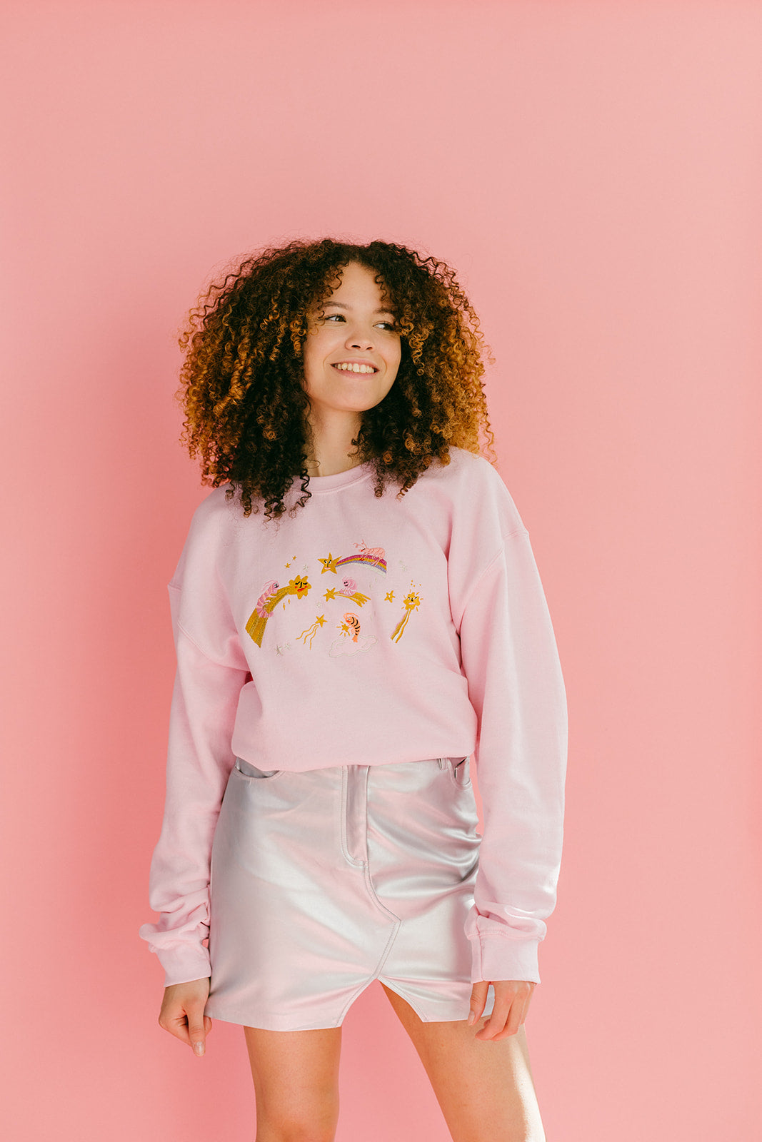 Prawn Stars Glittery Embroidered Sweatshirt
