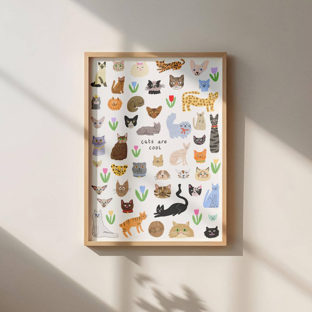 Cats Are Cool Wall Print