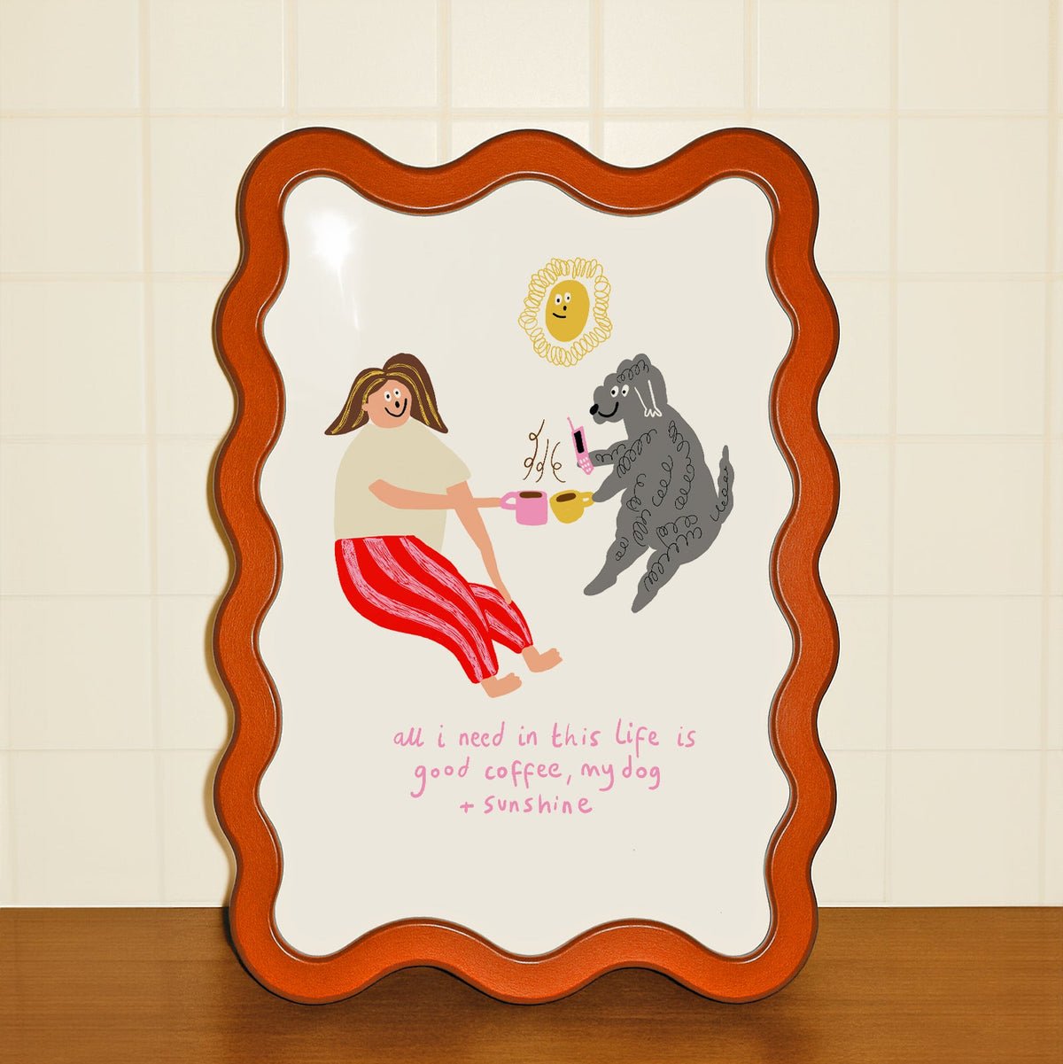Dog & Good Coffee Wall Print