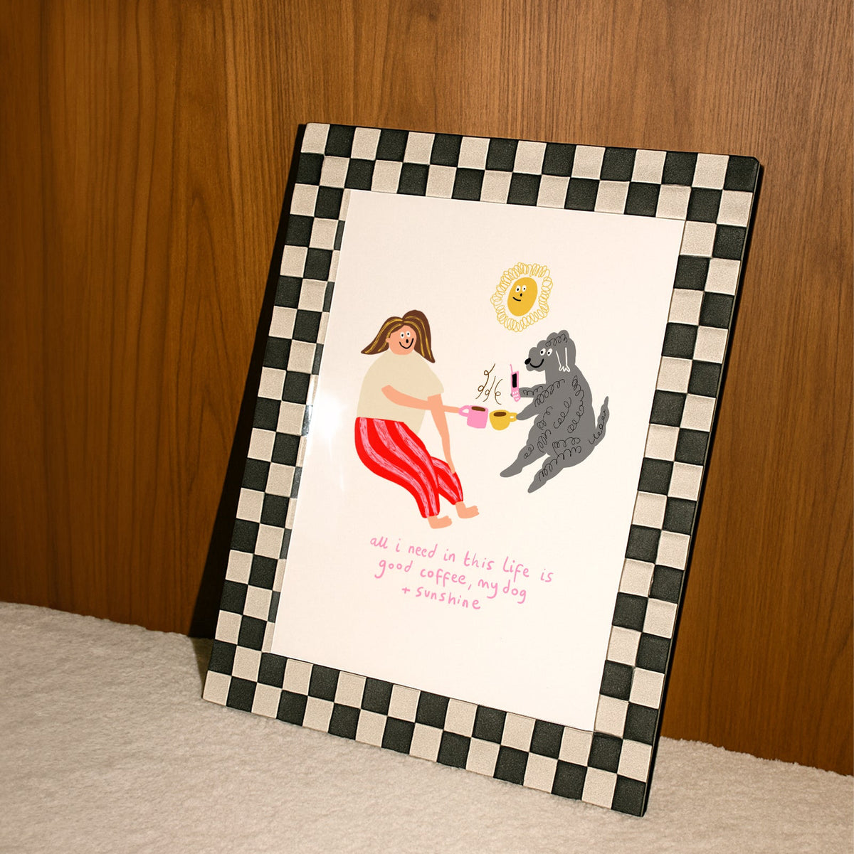 Dog & Good Coffee Wall Print