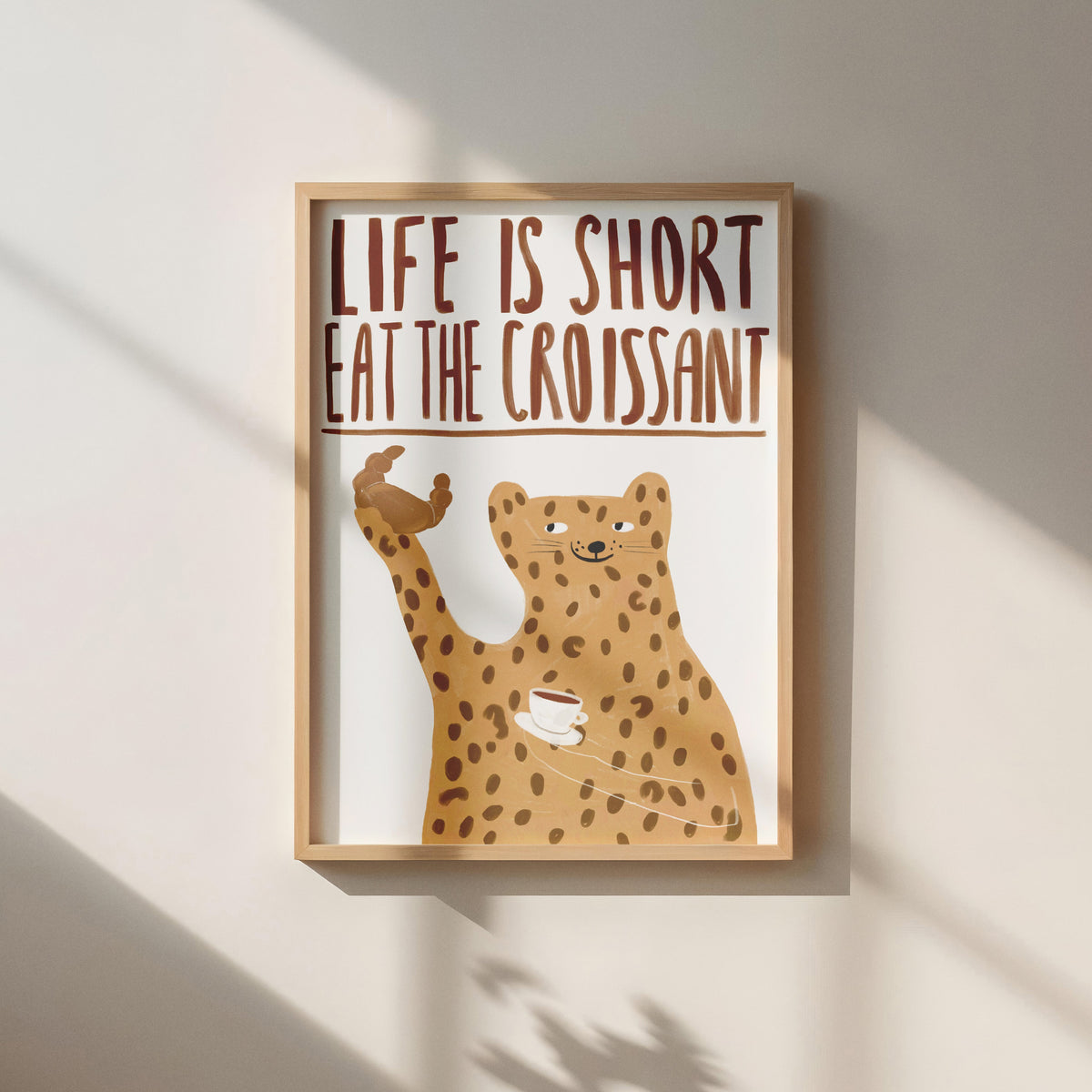 Eat The Croissant Wall Print