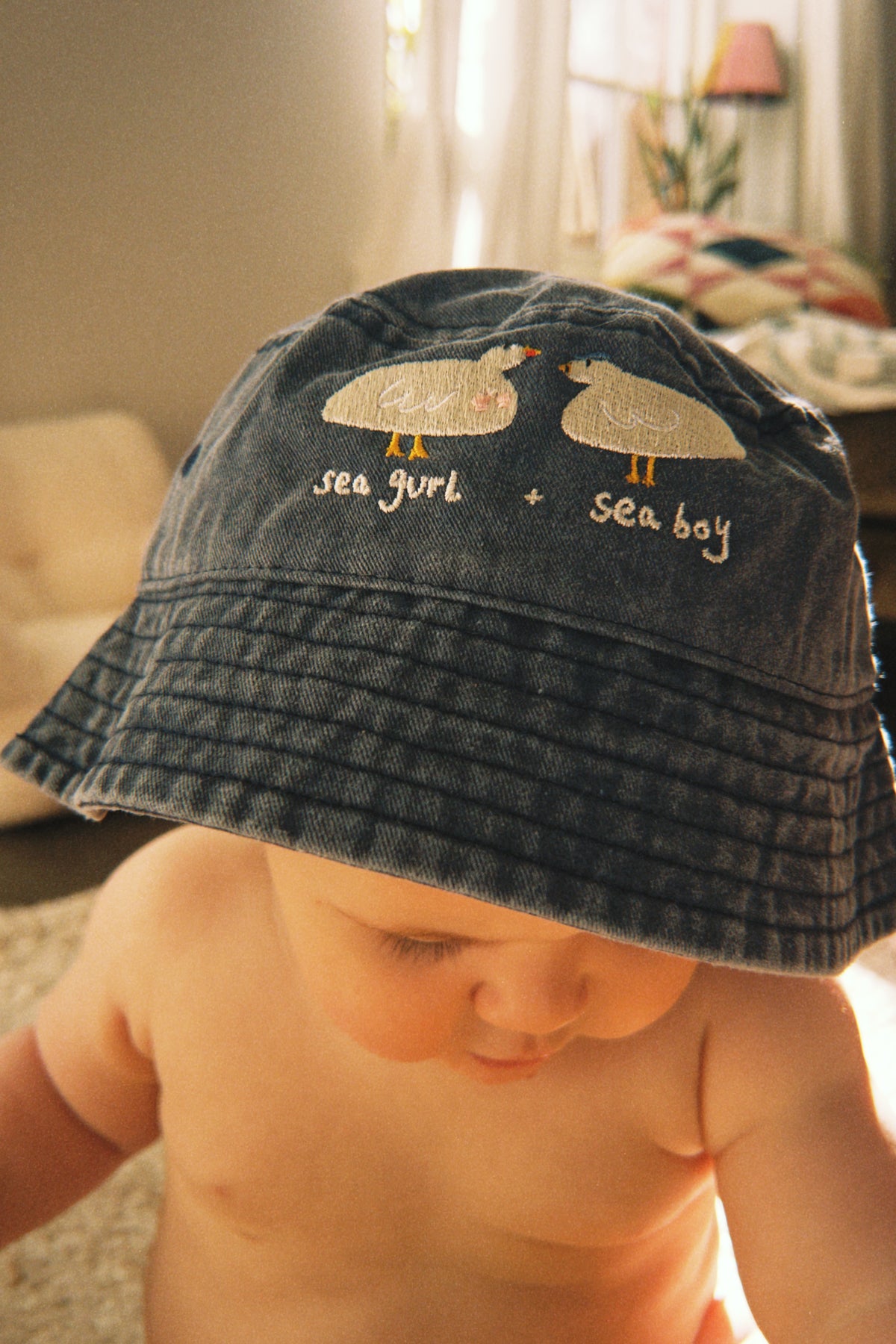KIDS - Seagurl & Seaboy Embroidered Bucket Hat