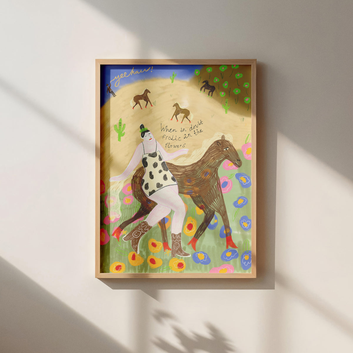 Frolic in the Flowers Wall Print
