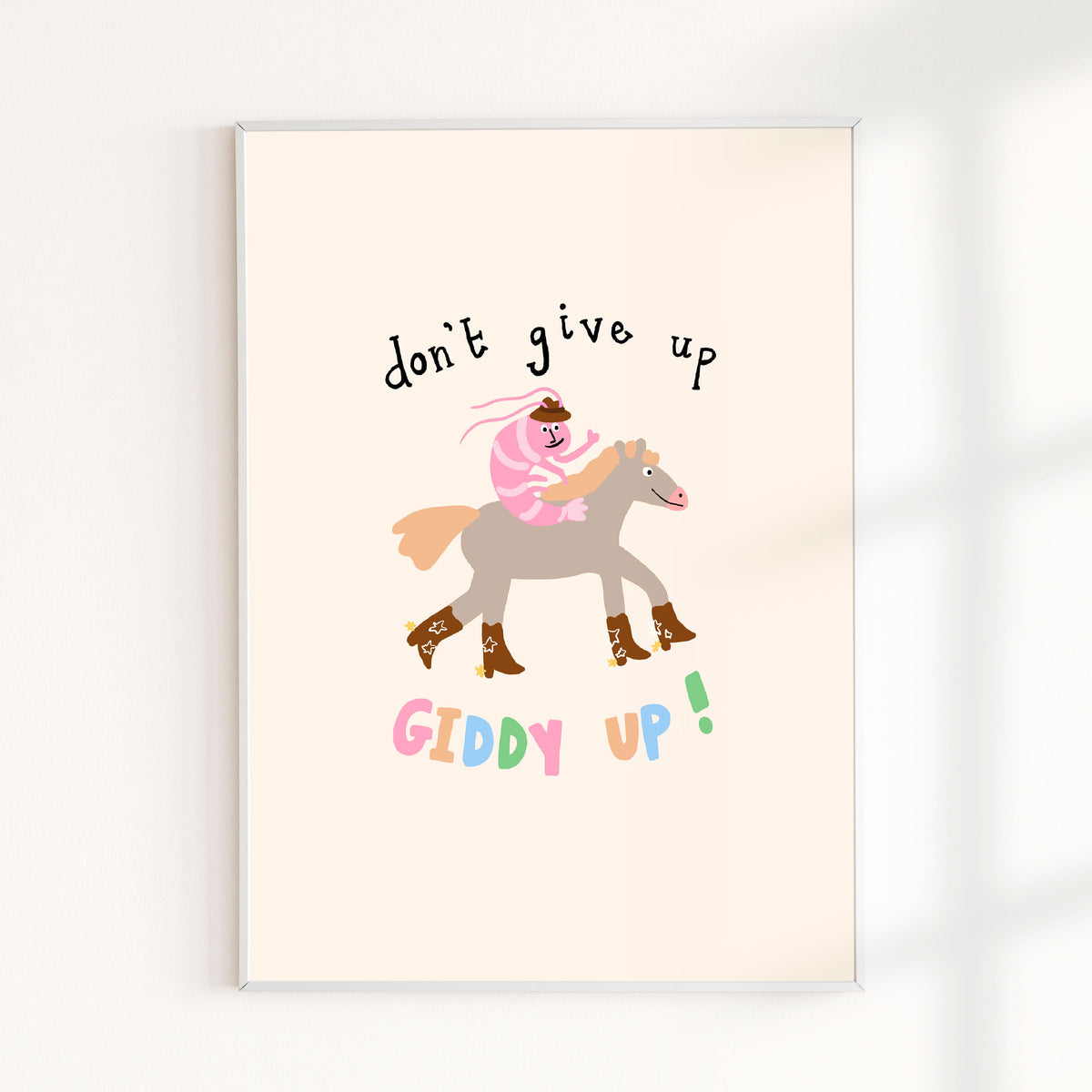 Giddy Up Prawn Wall Print