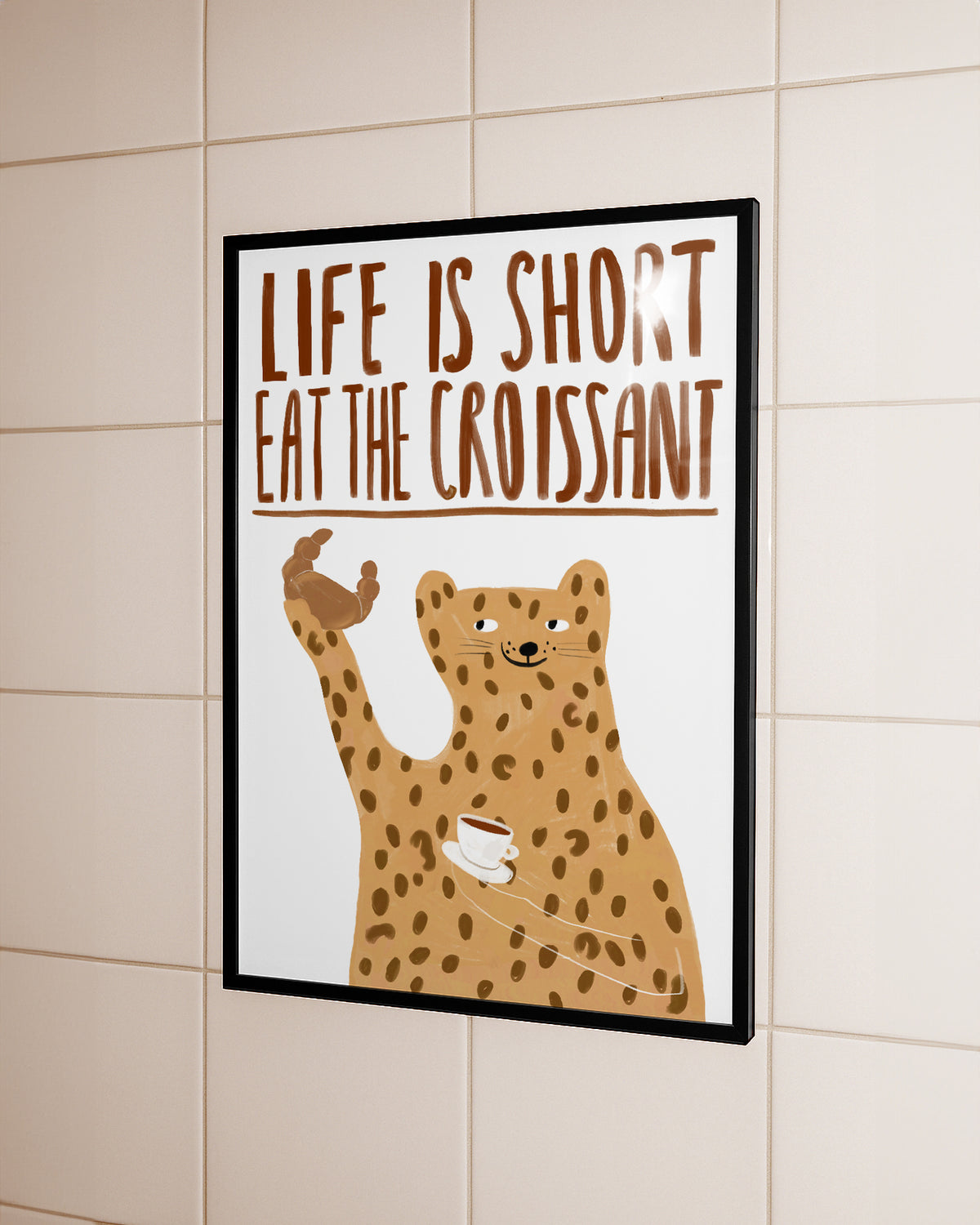 Eat The Croissant Wall Print