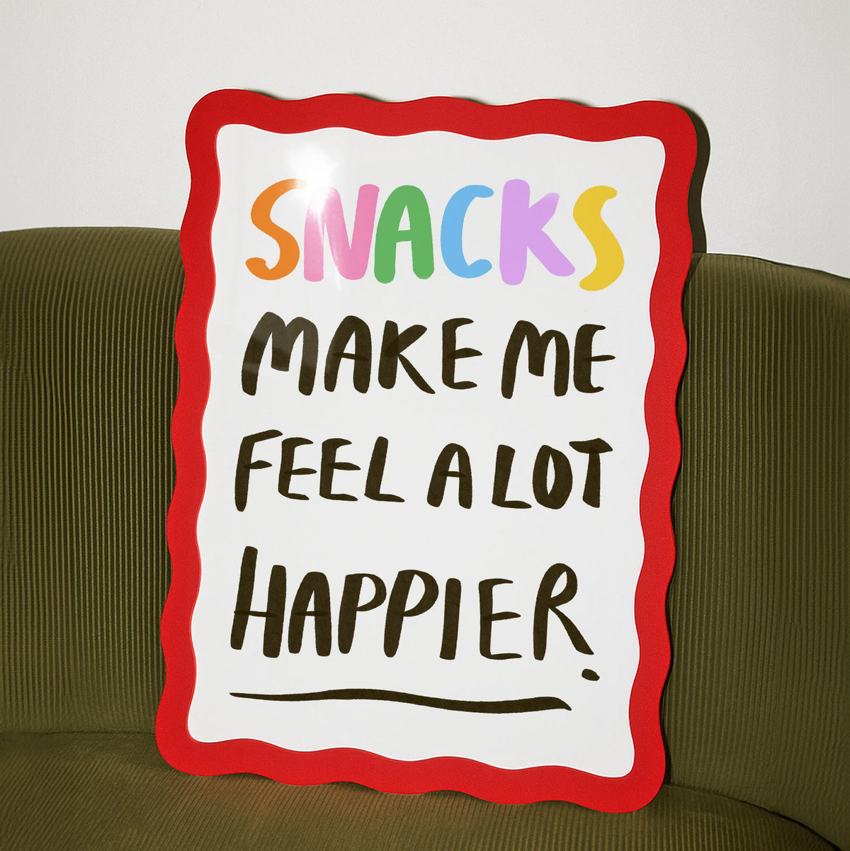 Snacks Make Me Happy Wall Print