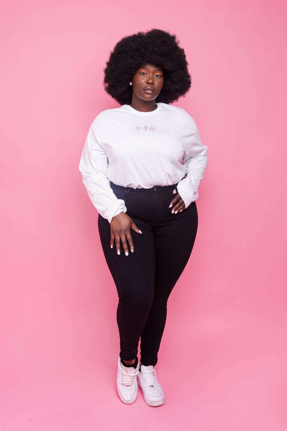 Self Care Shrimps Embroidered Long Sleeve Top