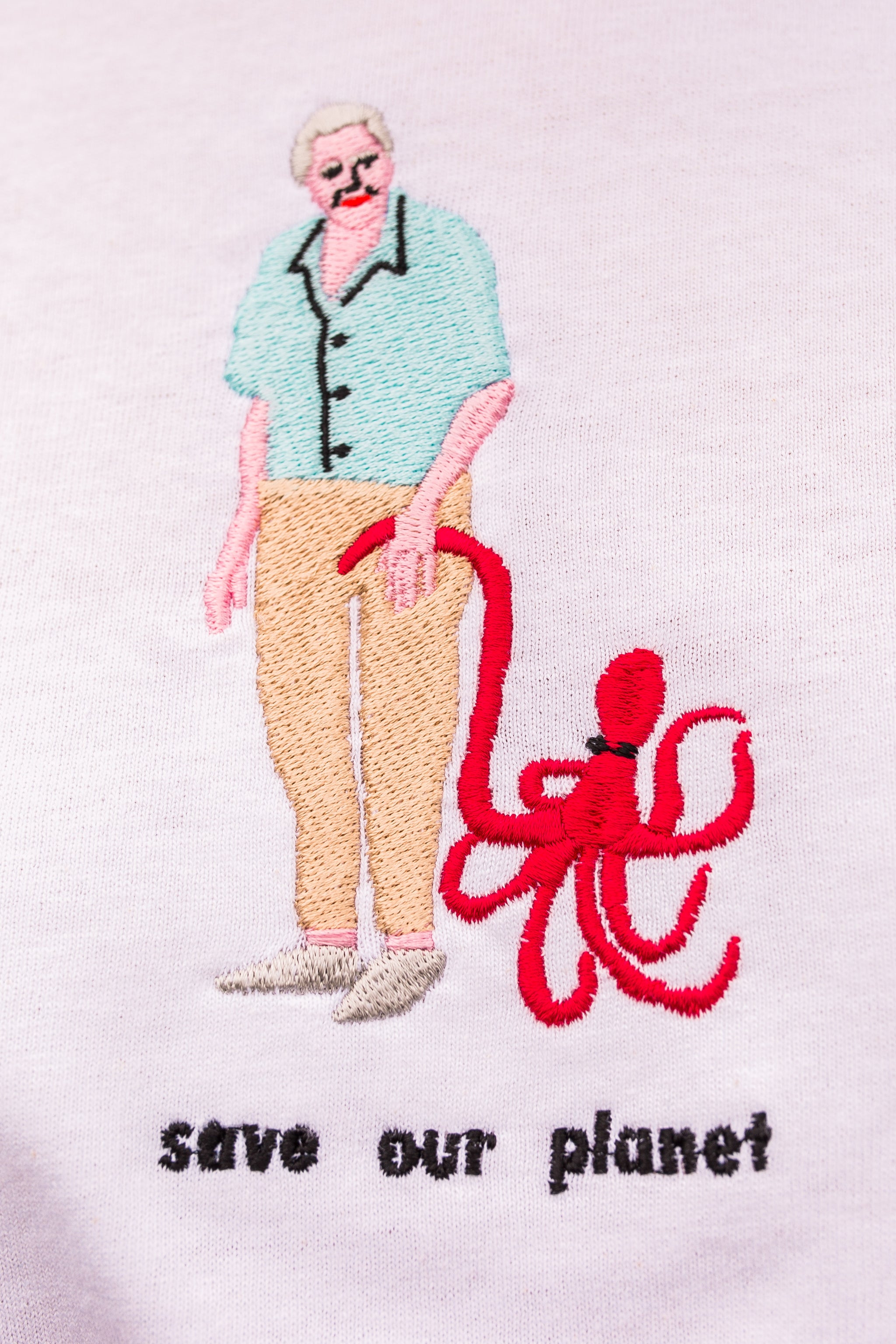 David Attenborough What A Wonderful World Embroidered Sweatshirt - Limpet  Store
