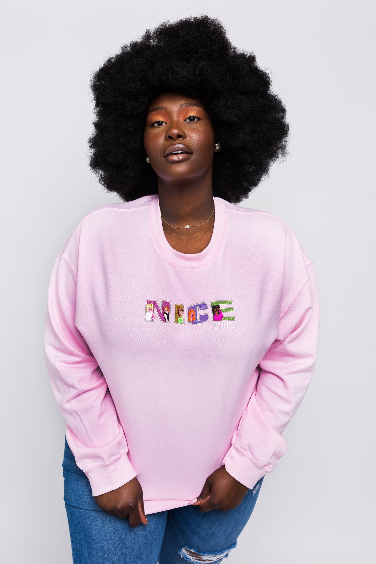 Nice Girls Embroidered Sweatshirt