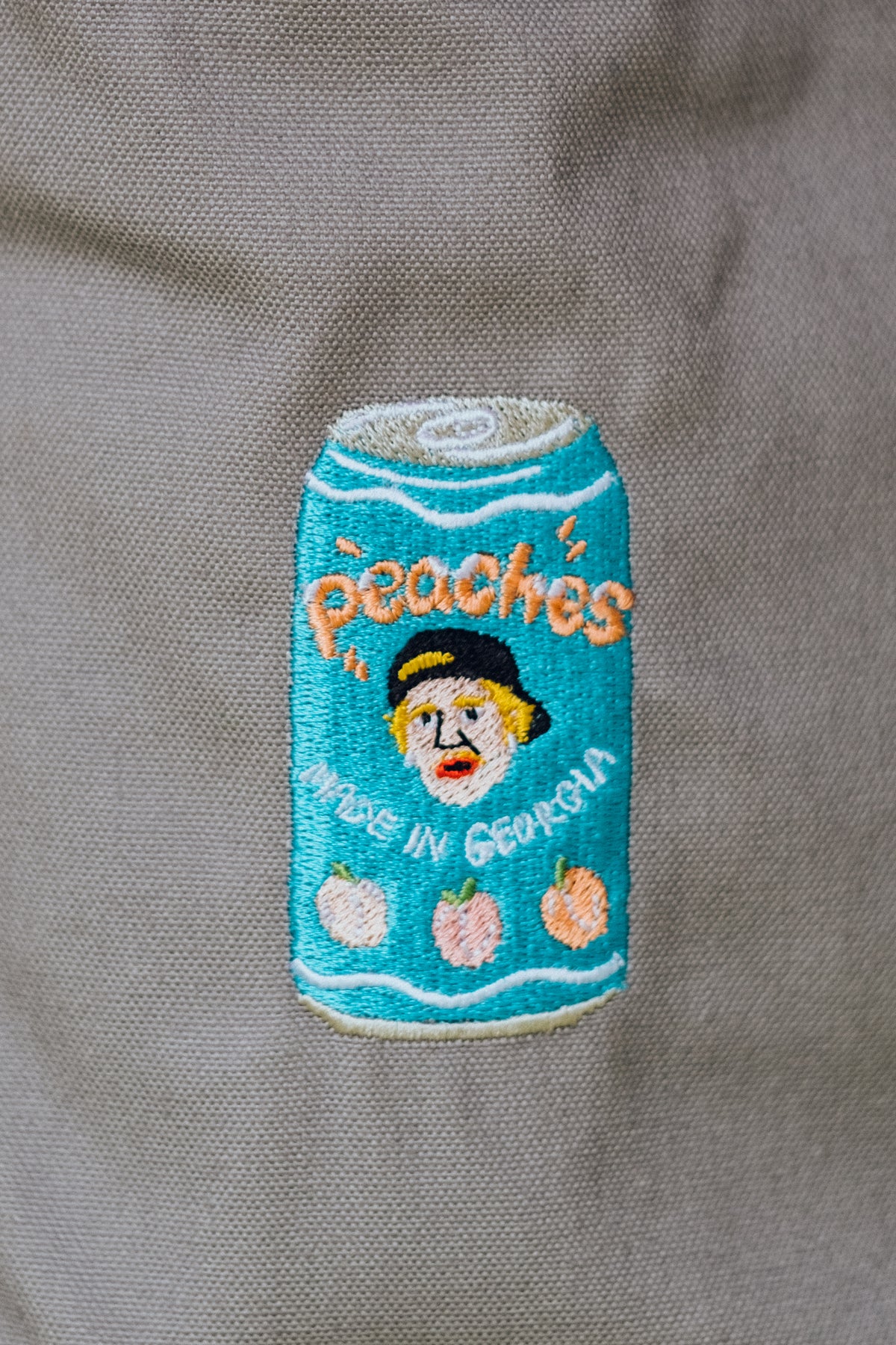 Justin Bieber &#39;Peaches&#39; Embroidered Can Bag
