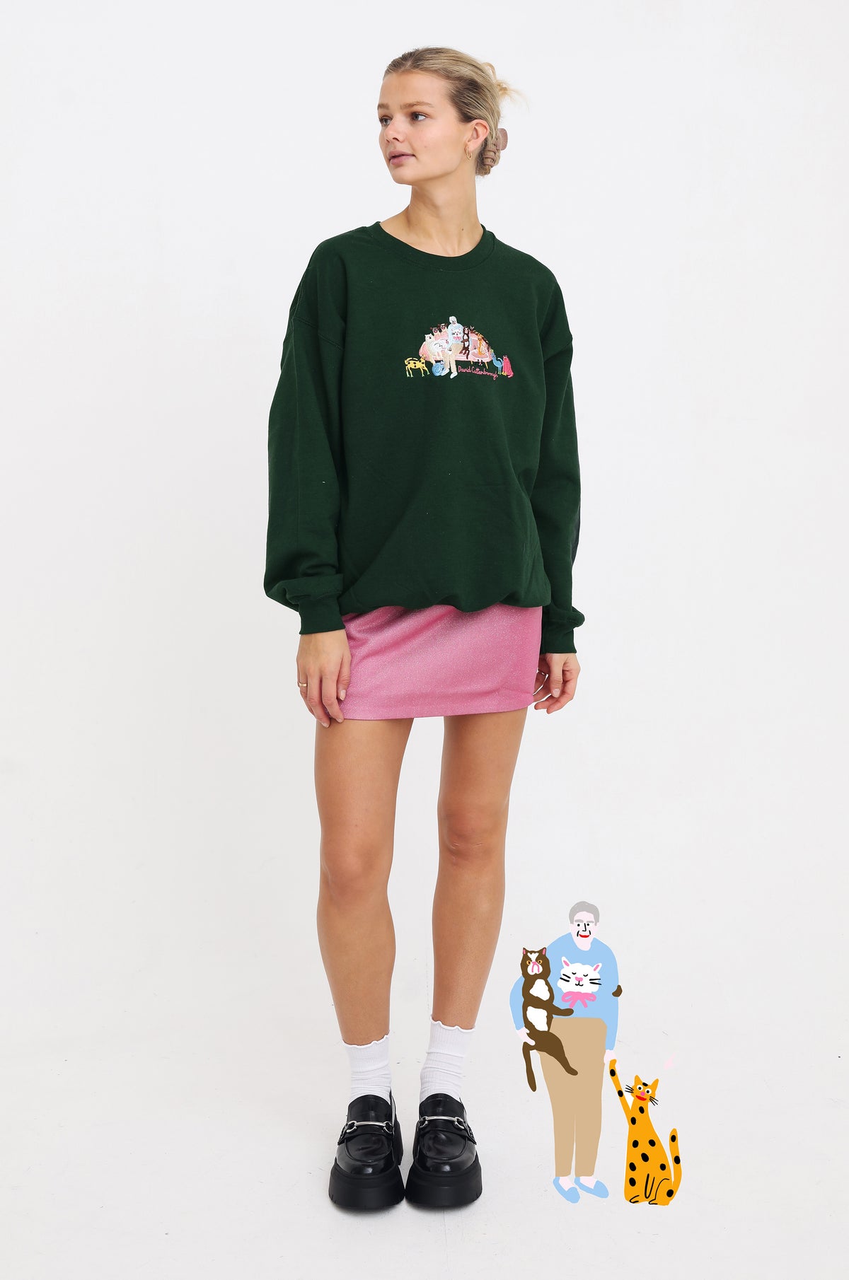 David Cattenborough &amp; Friends Embroidered Sweatshirt