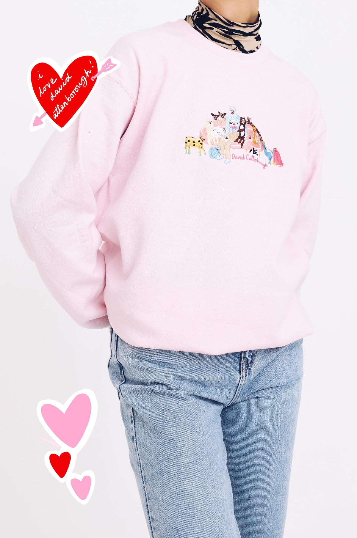 David Cattenborough &amp; Friends Embroidered Sweatshirt