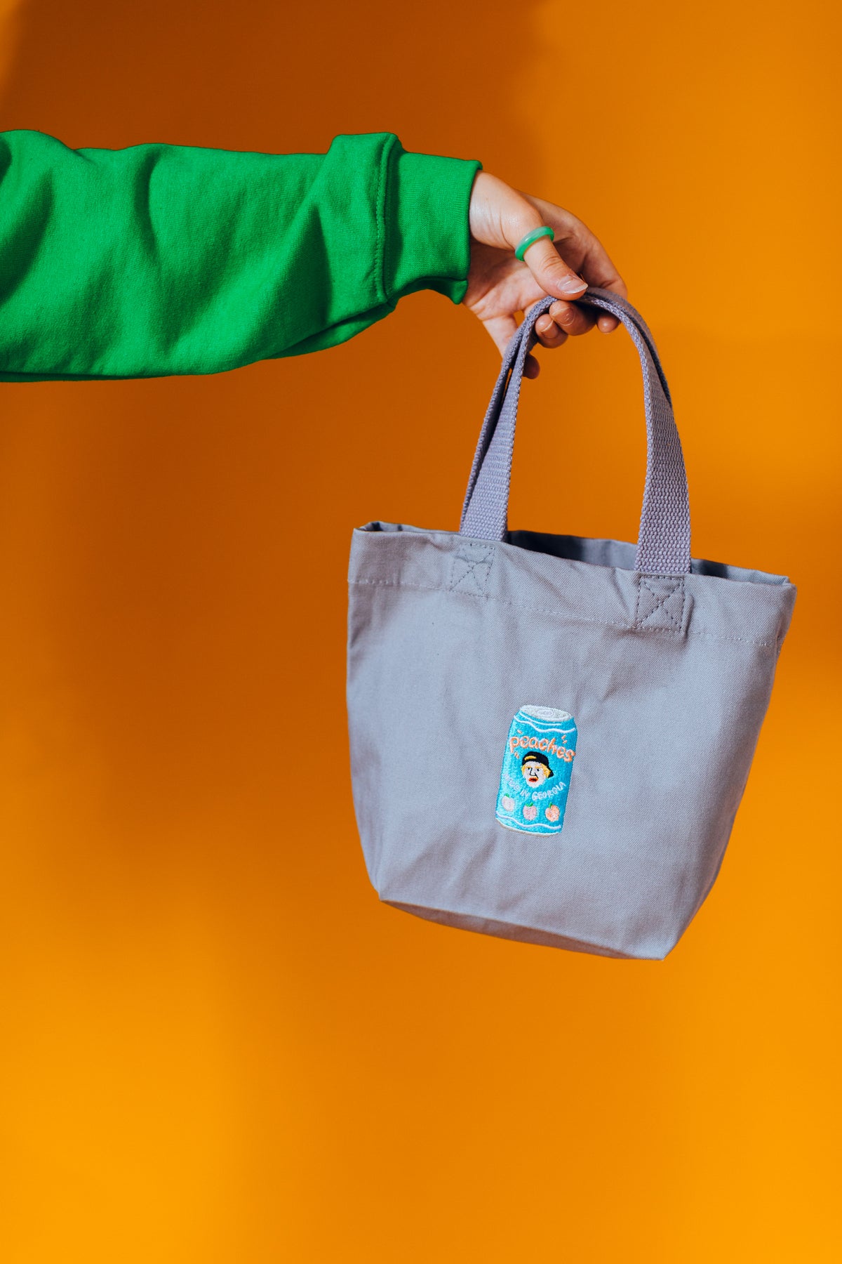 Justin Bieber &#39;Peaches&#39; Embroidered Can Bag