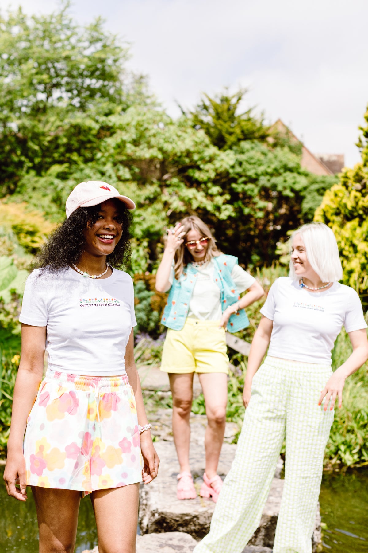 Don&#39;t Worry About Silly Shit Embroidered Crop Top