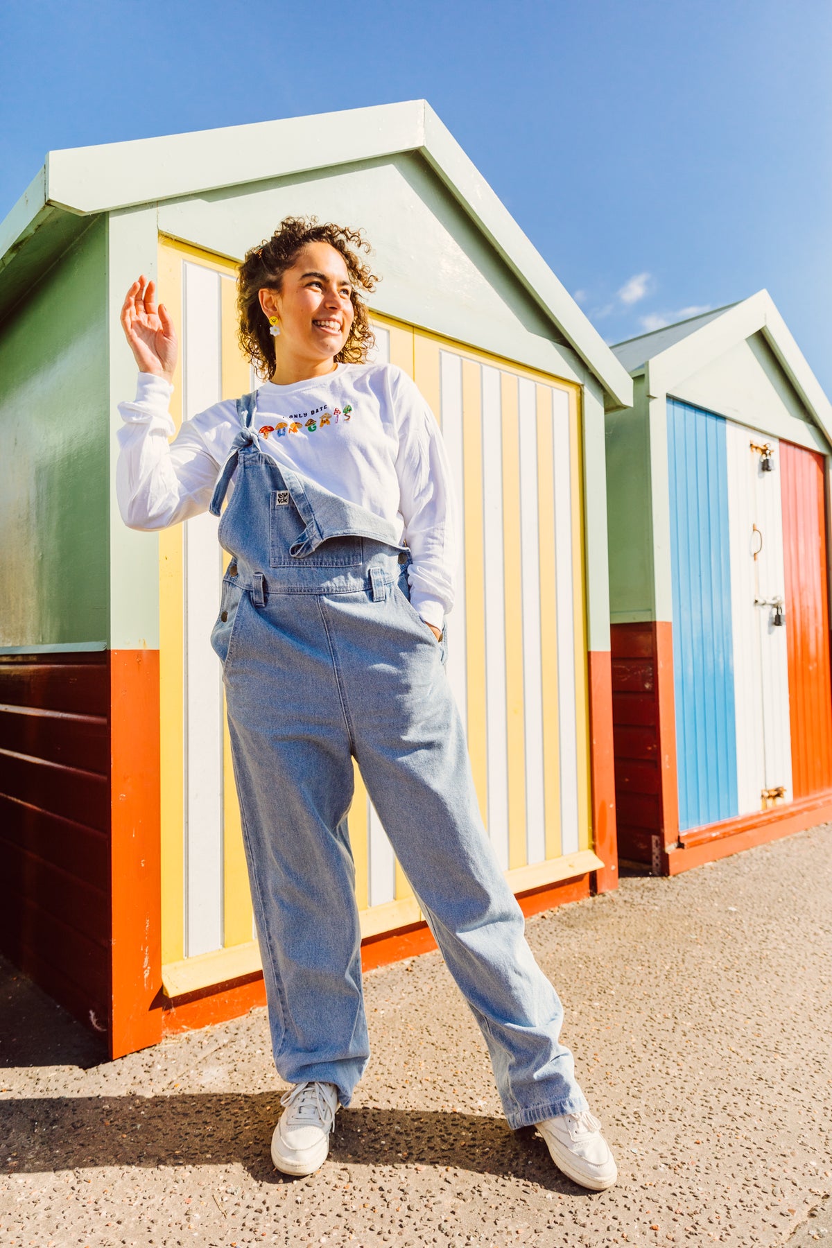 I Only Date Funghi's Embroidered Long Sleeve Top
