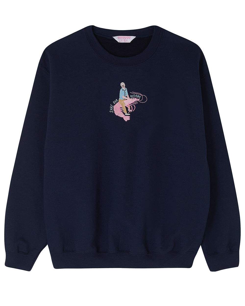 David Attenborough Save Our Oceans Embroidered Sweatshirt
