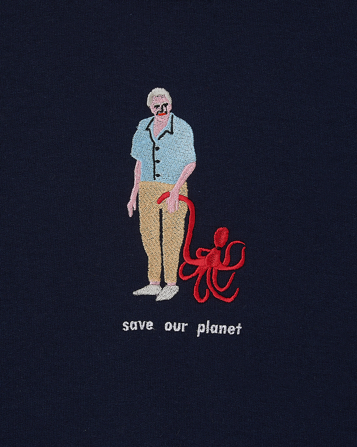 David Attenborough Save Our Planet Embroidered T-Shirt