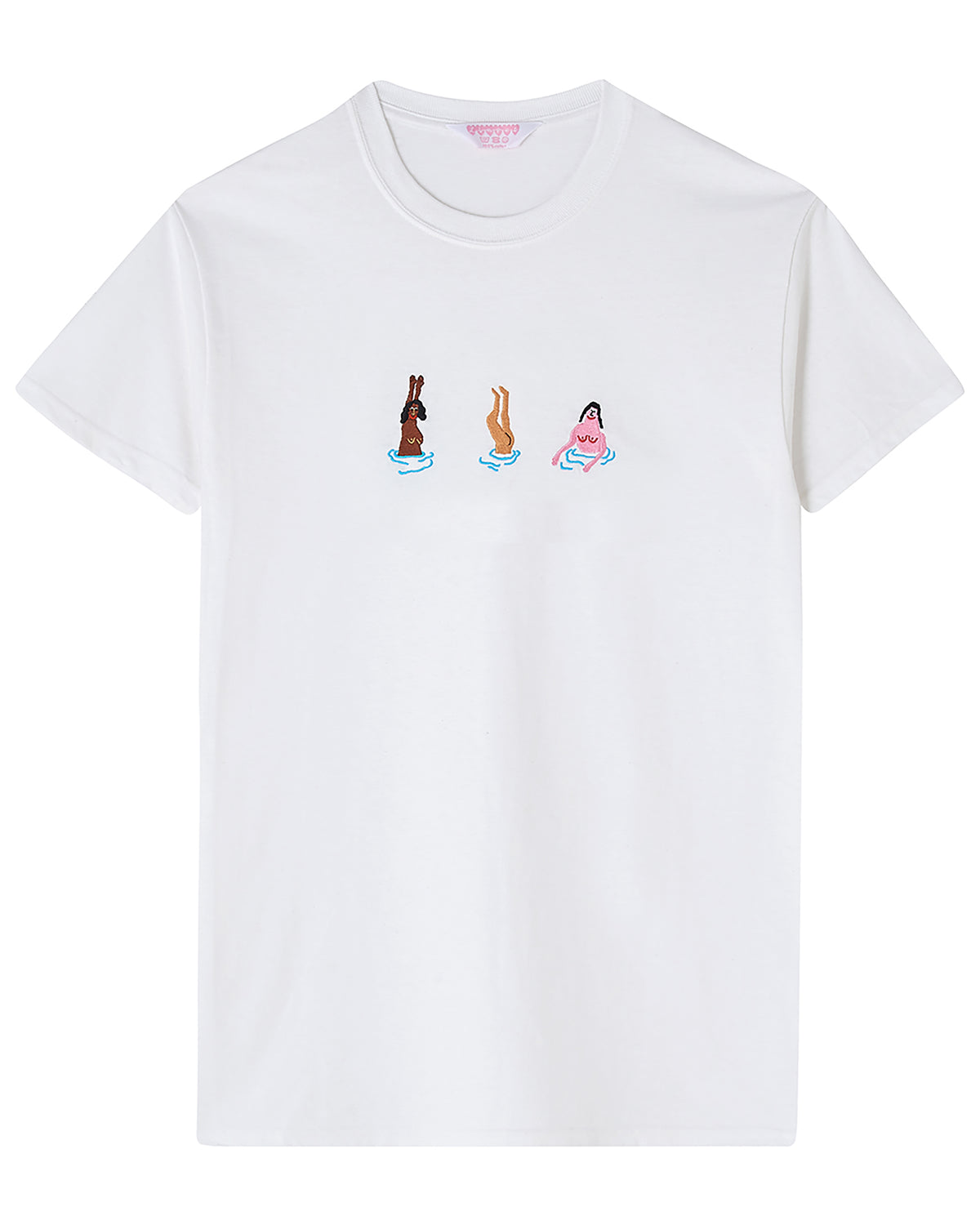 Swimming Ladies Embroidered T-Shirt