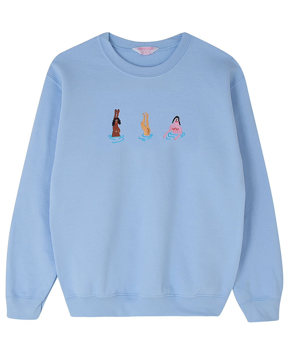 Swimming Ladies Embroidered Sweatshirt