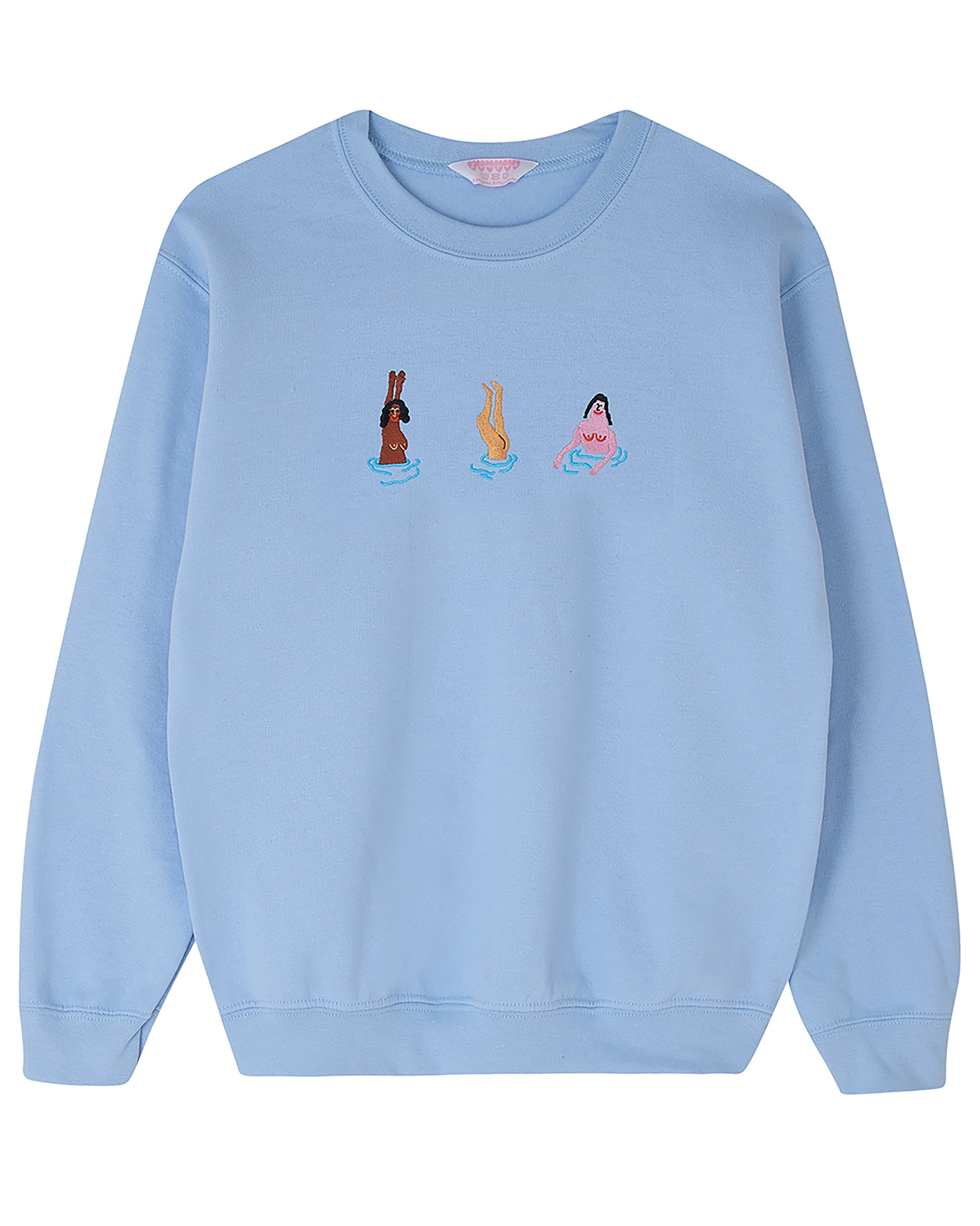 Swimming Ladies Embroidered Sweatshirt - Limpet Store