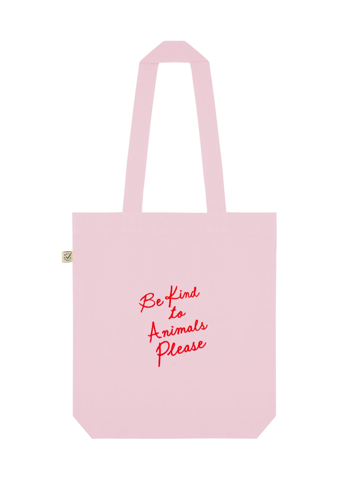 Be Kind to Animals Embroidered Tote Bag