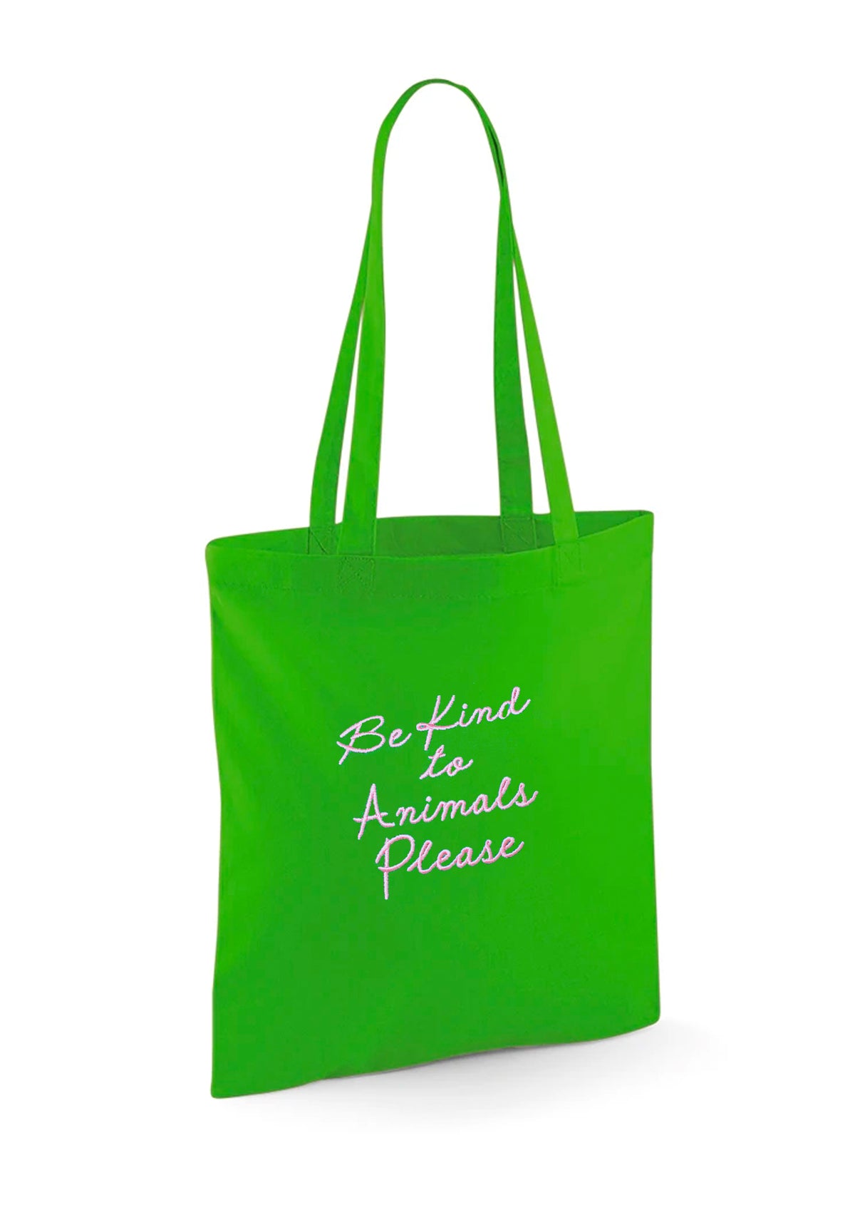 Be Kind to Animals Embroidered Tote Bag