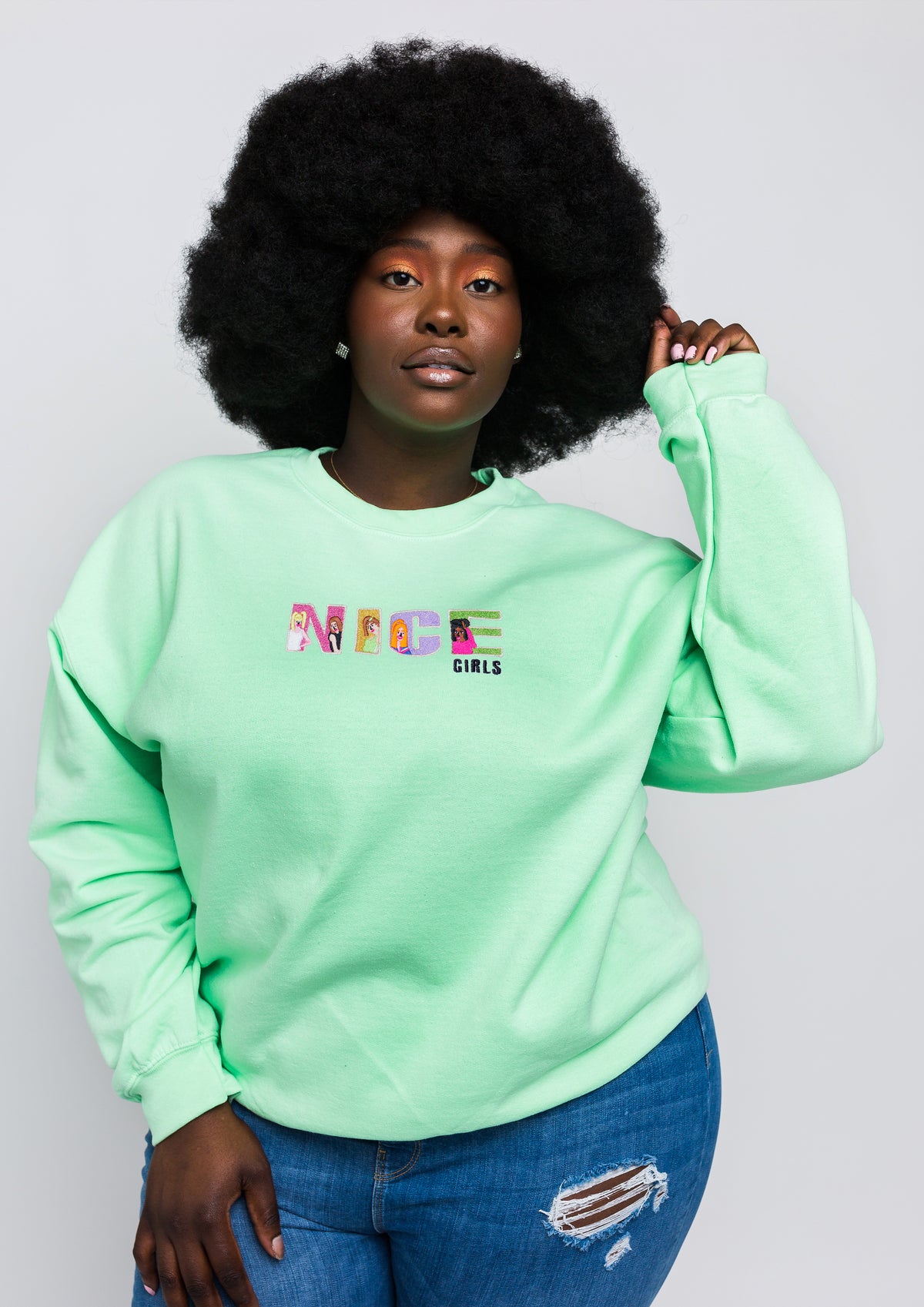 Nice Girls Embroidered Sweatshirt