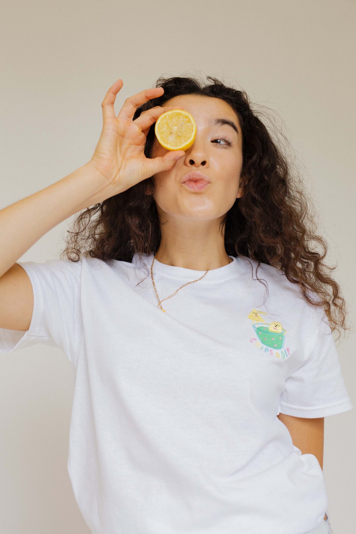 Chips &amp; Dip Embroidered T-Shirt