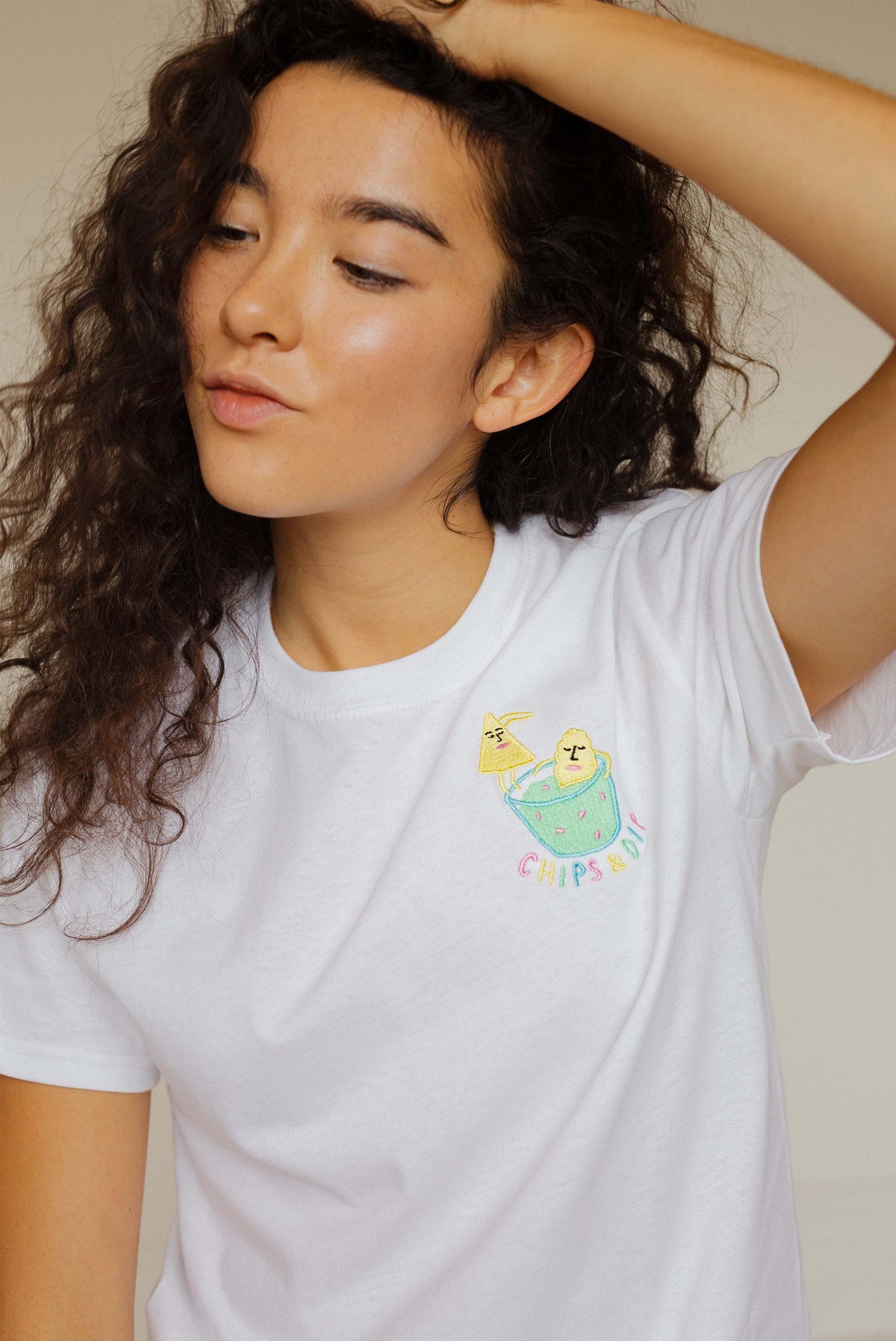 Chips &amp; Dip Embroidered T-Shirt