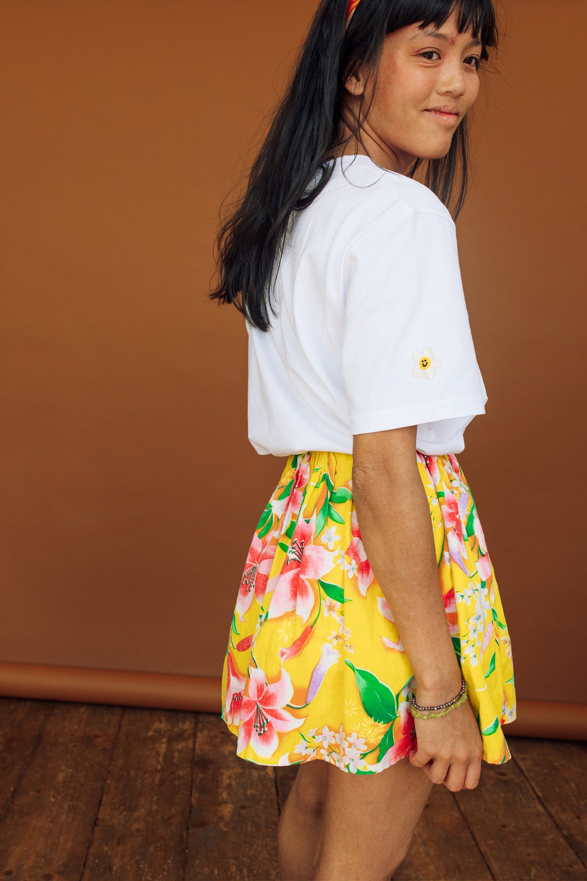 Happy Thoughts Luxe Embroidered T-Shirt