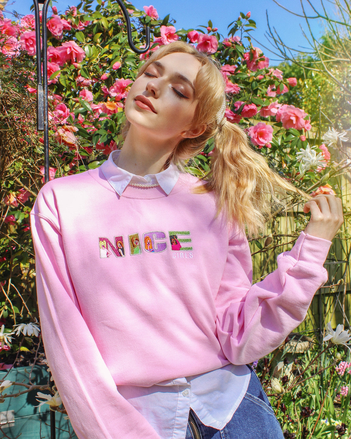 Nice Girls Embroidered Sweatshirt