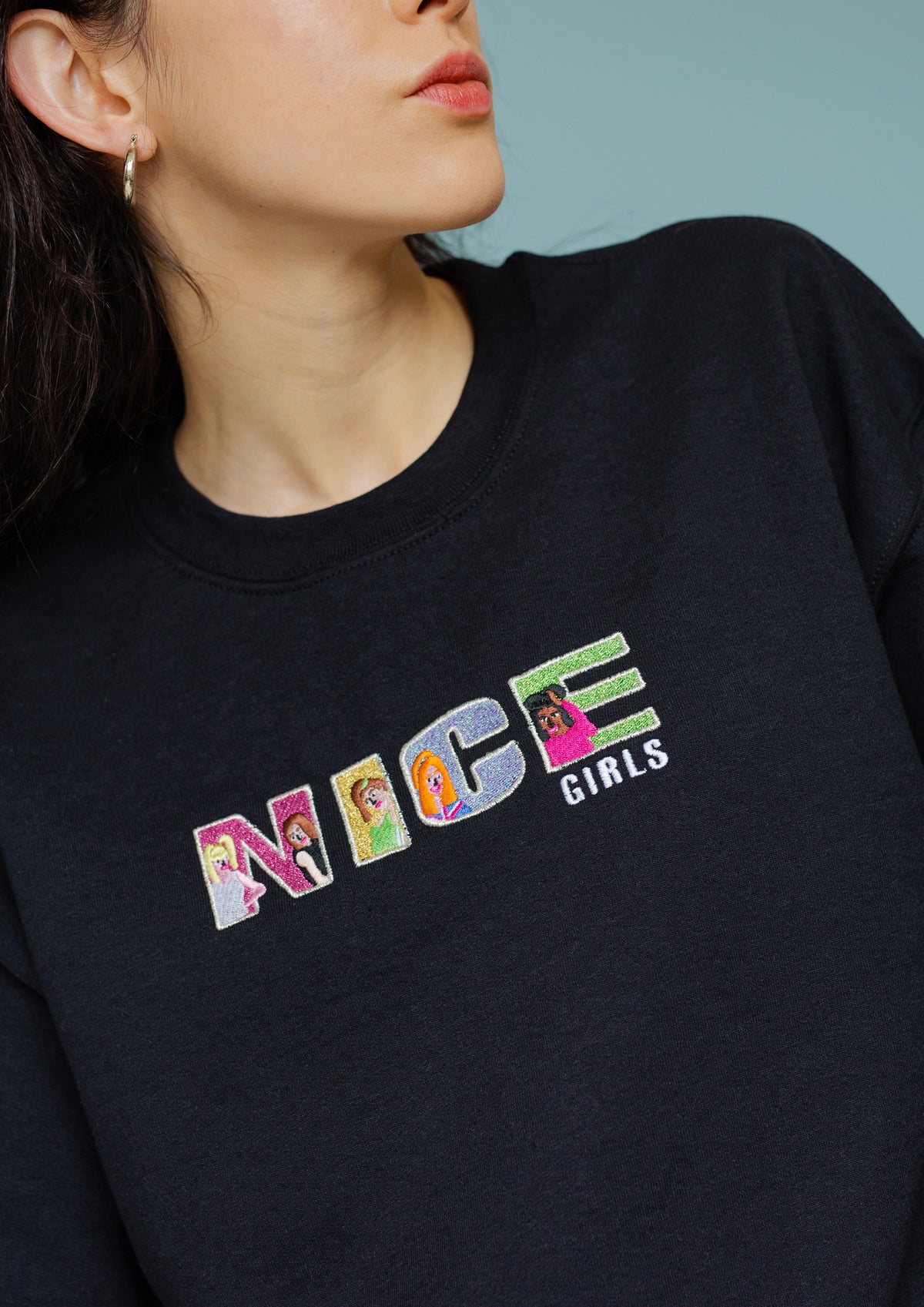 Nice Girls Embroidered Sweatshirt