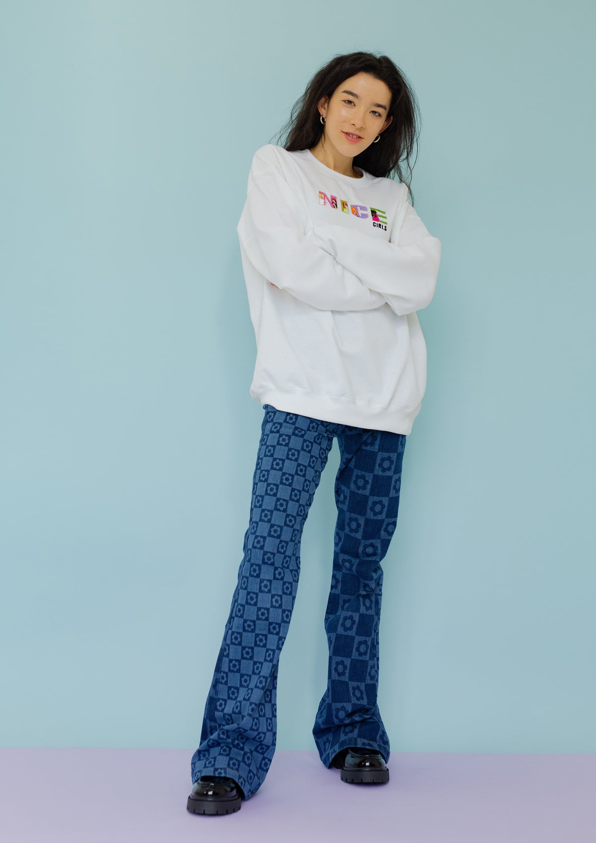 Nice Girls Embroidered Sweatshirt