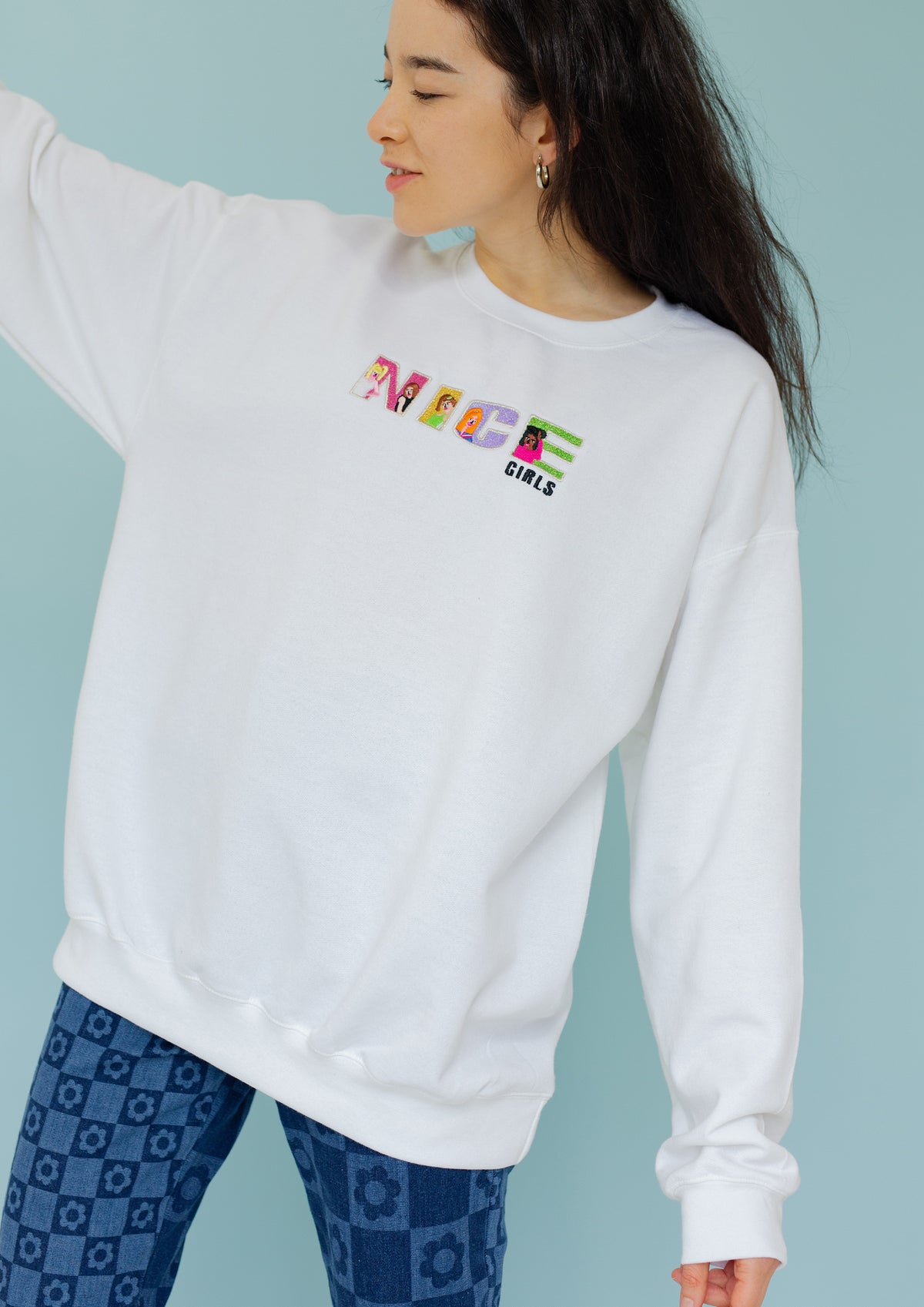Nice Girls Embroidered Sweatshirt
