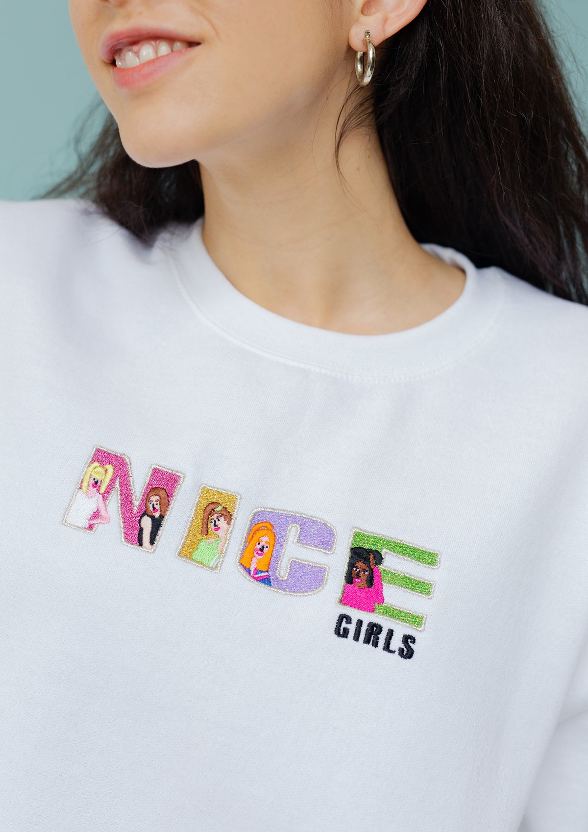 Nice Girls Embroidered Sweatshirt