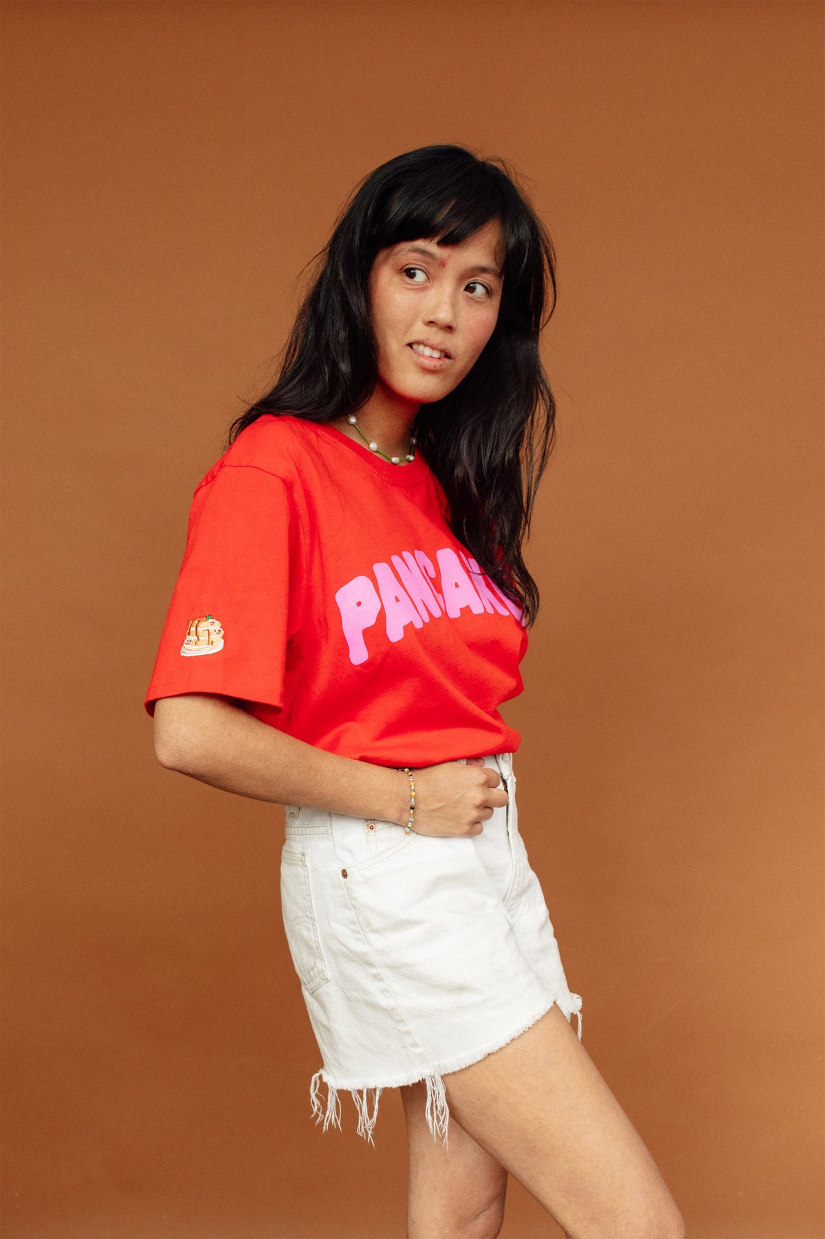 Pancakes Luxe Embroidered T-Shirt