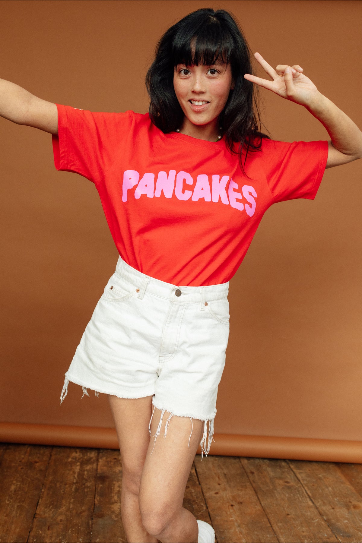 Pancakes Luxe Embroidered T-Shirt