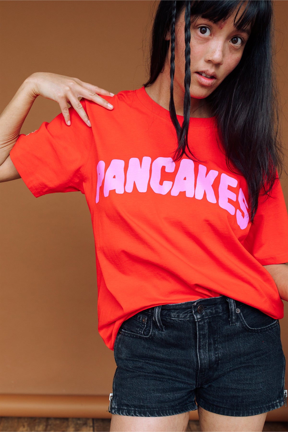 Pancakes Luxe Embroidered T-Shirt