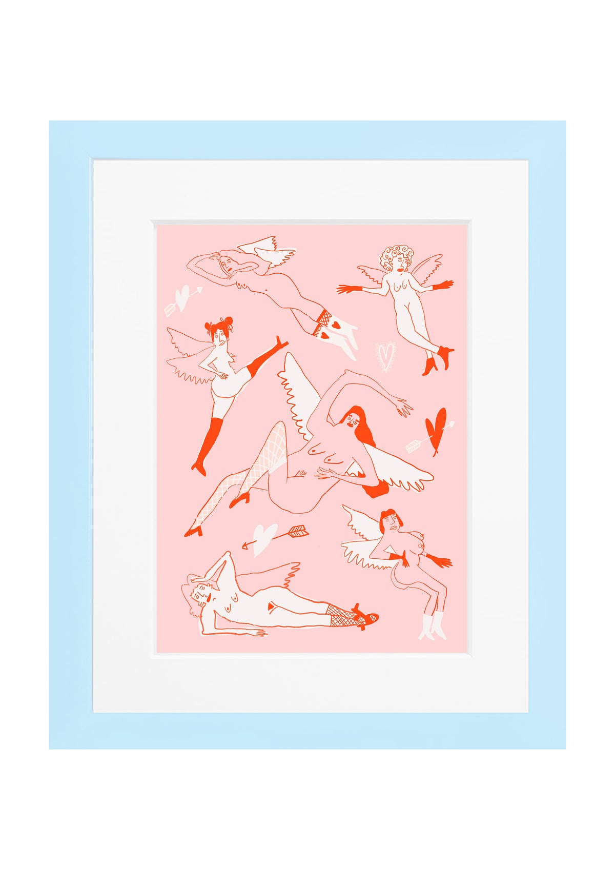 Cheeky Cherubs at Sunset Print