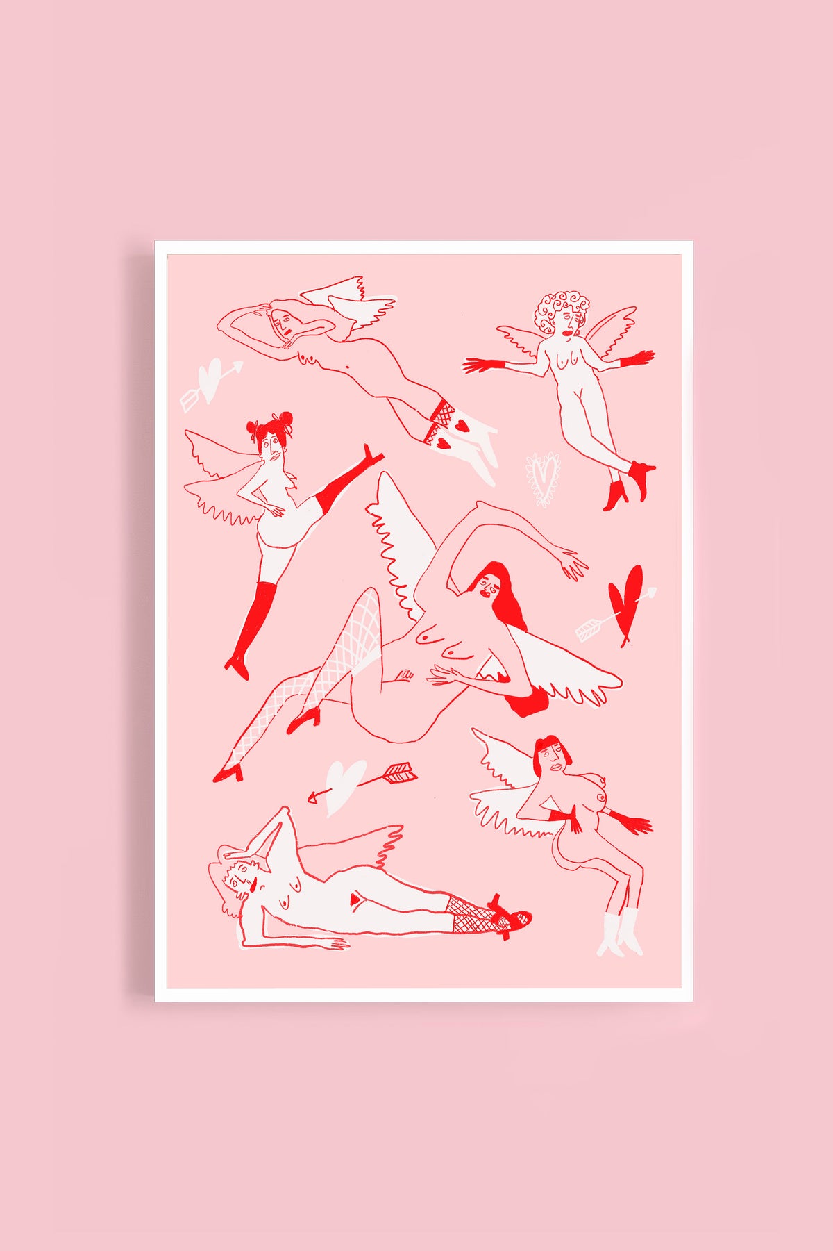 Cheeky Cherubs at Sunset Print