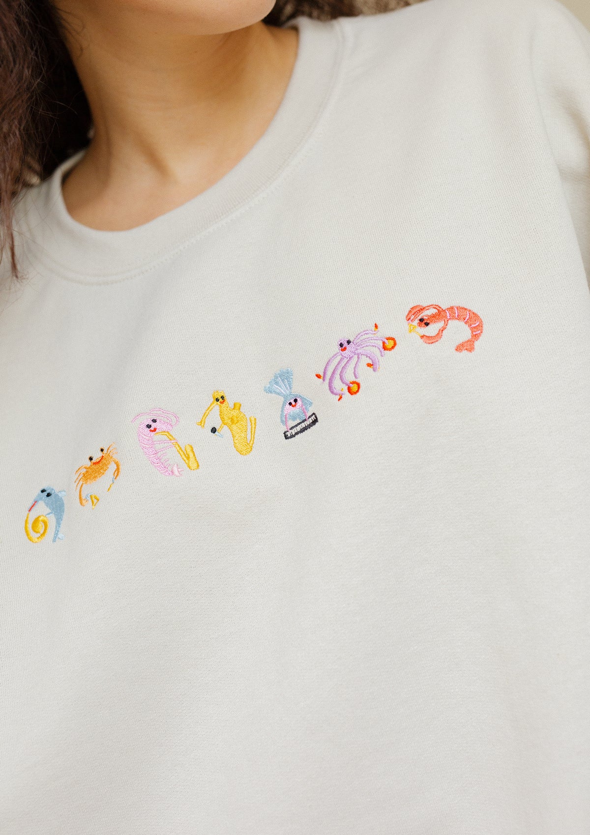 Seafood Medley Embroidered Sweatshirt